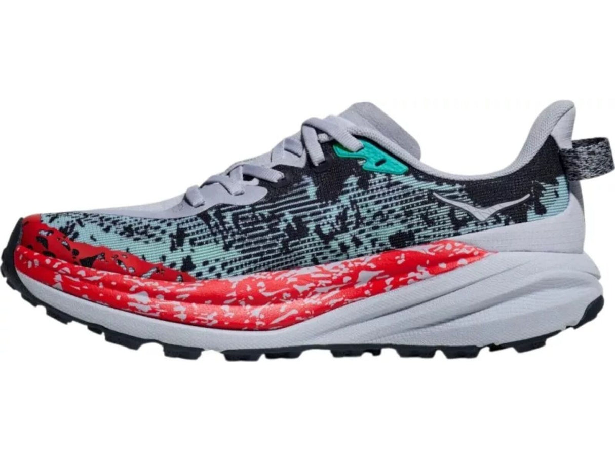 Womens HOKA Speedgoat 6 Trail Running Shoes in Gull / Stormy Skies - Size 11