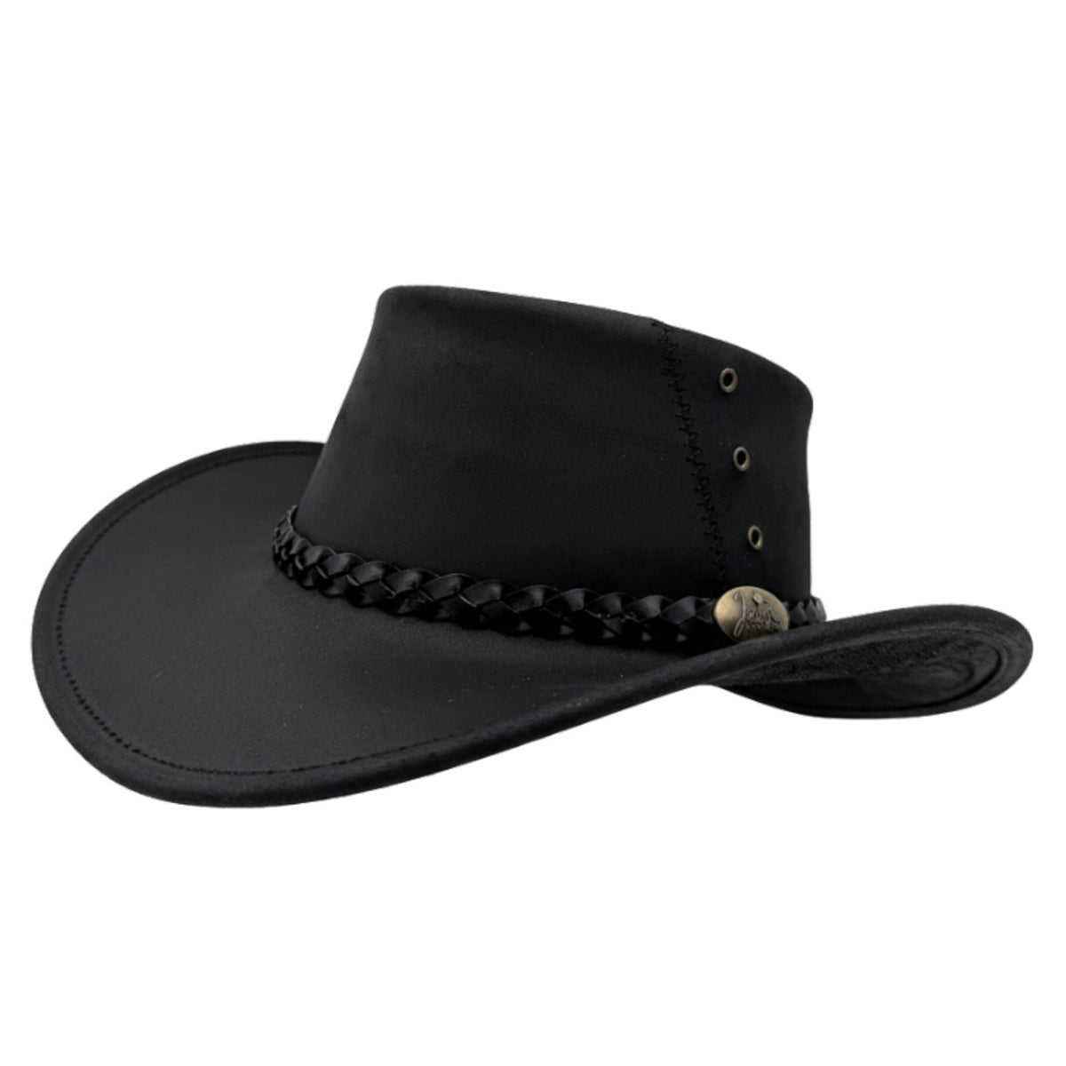 Jacaru 1153 Magpie Bovine Leather Hat - Water Resistant & UPF 50+ (Made in Australia)