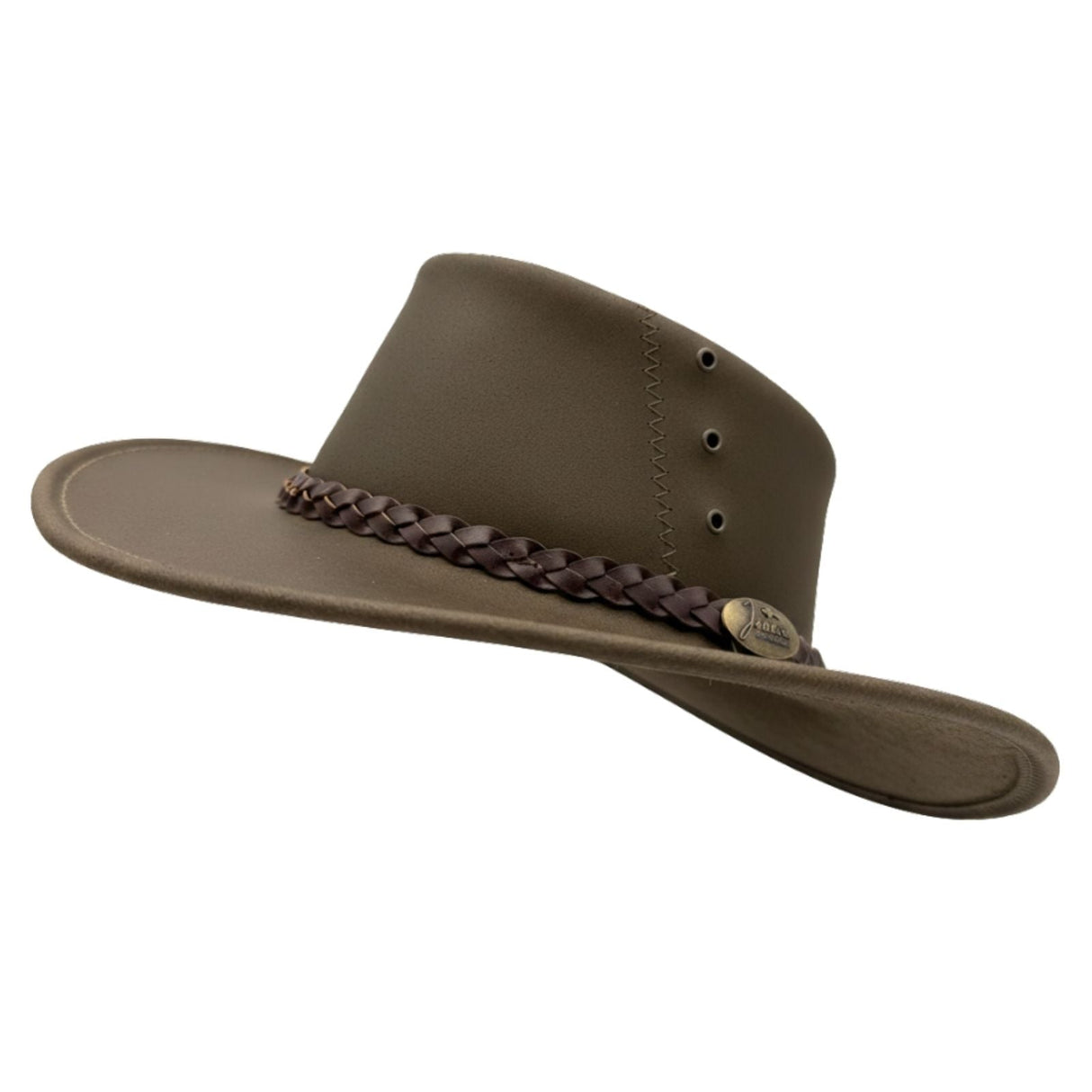 Jacaru 1153 Magpie Bovine Leather Hat - Water Resistant & UPF 50+ (Made in Australia)