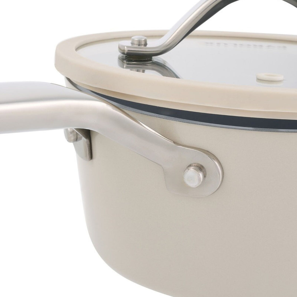 16cm Pyrolux NEXGEN Saucepan 1.3L Ivory | Ceramic Non-Stick, Induction Base, Oven Safe