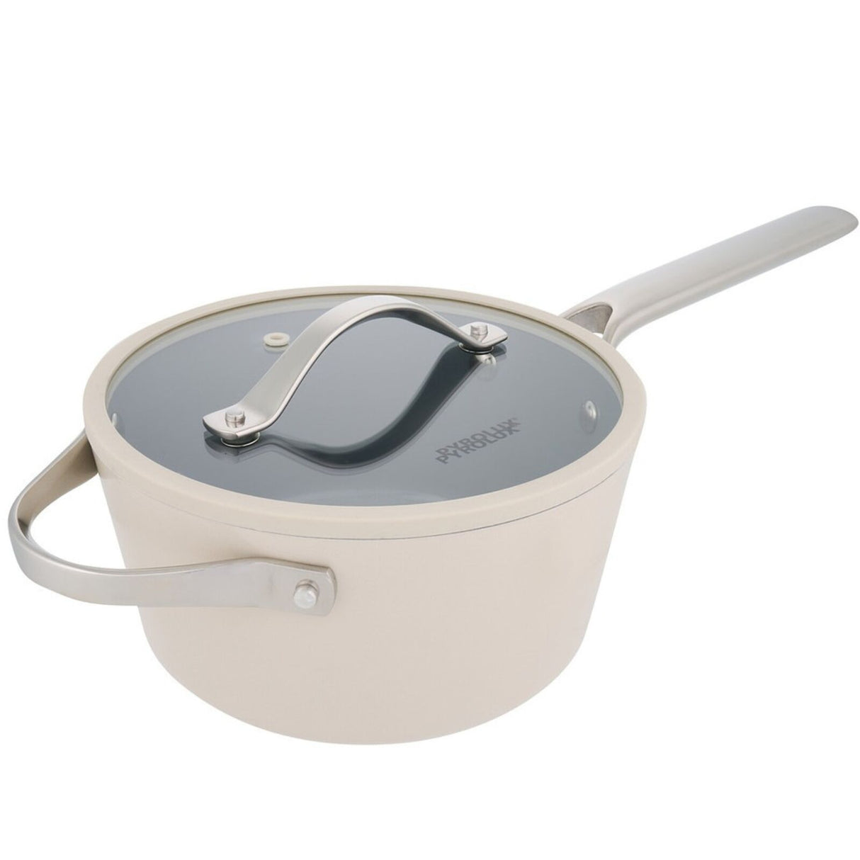 20cm Pyrolux NEXGEN Saucepan 2.8L Ivory w/ Helper Handle | Ceramic Non-Stick Oven Safe