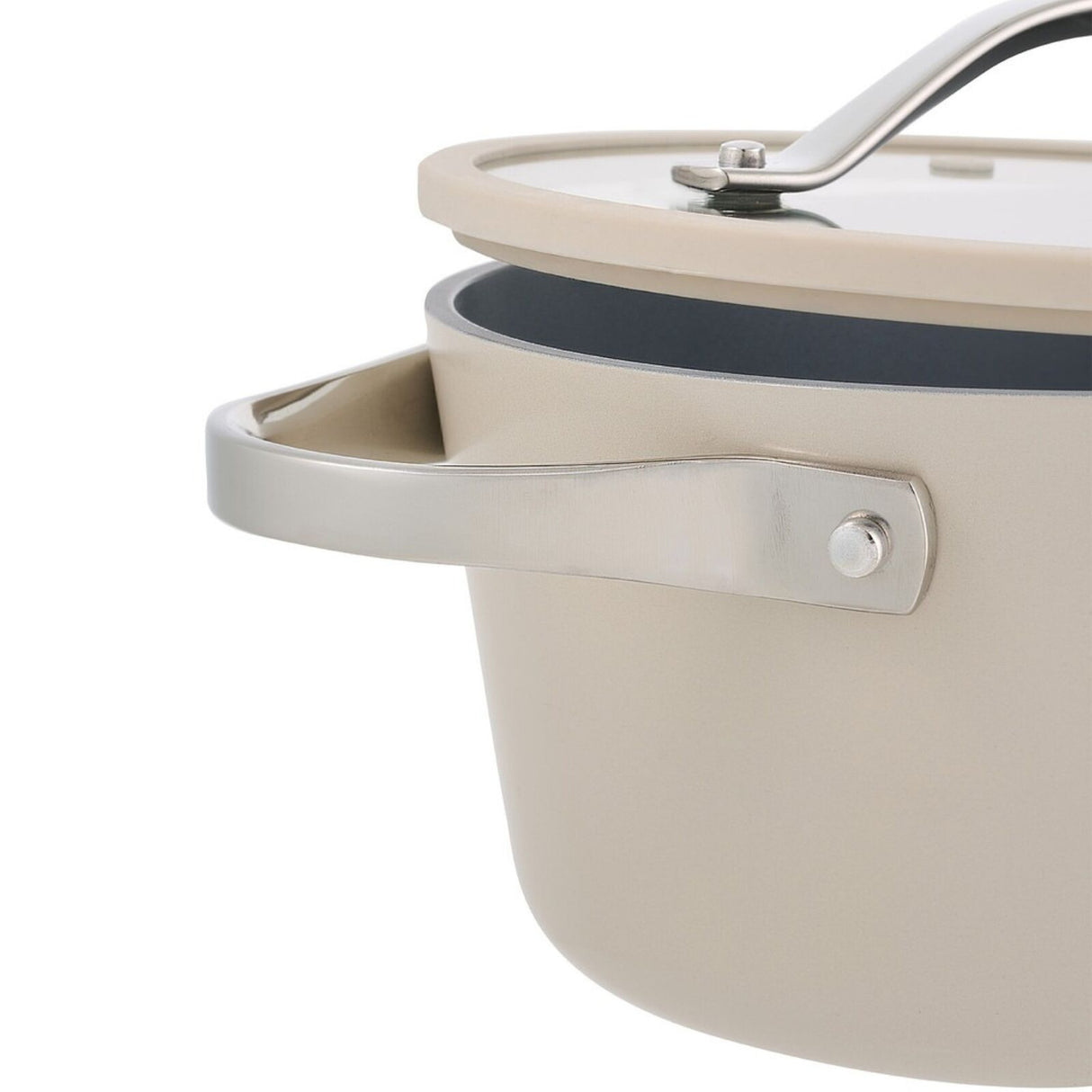 20cm Pyrolux NEXGEN Saucepan 2.8L Ivory w/ Helper Handle | Ceramic Non-Stick Oven Safe