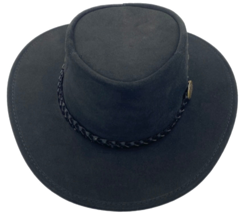 Jacaru 1154 Kookaburra Suede Leather Hat - Water Resistant & UPF 50+ (Made in Australia)