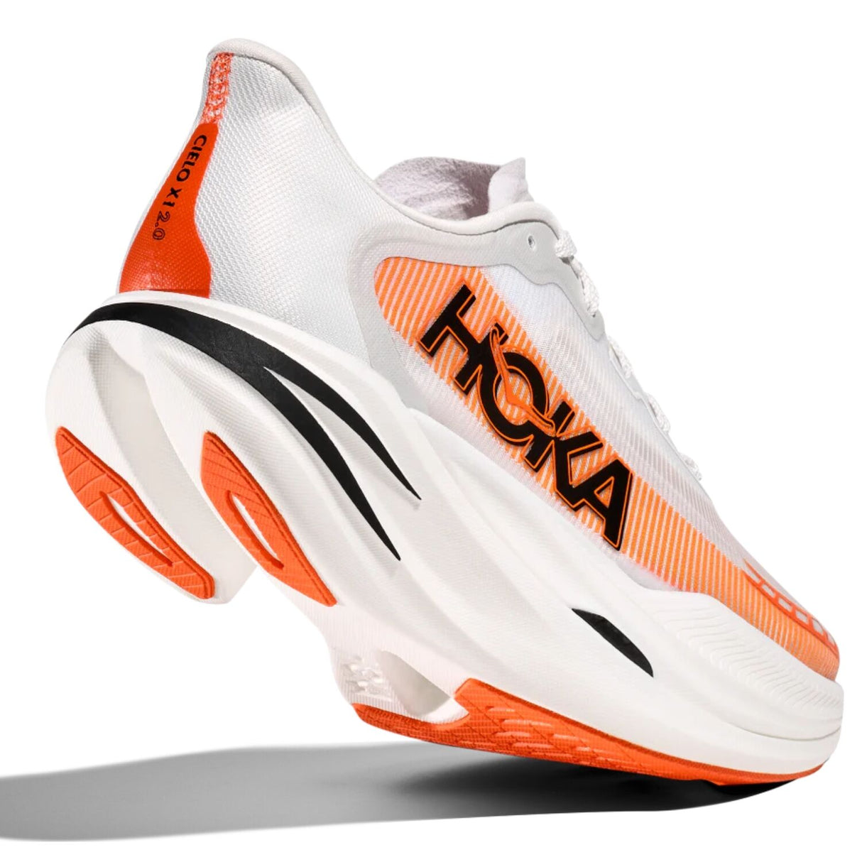 Hoka Cielo X1 2.0 Men’s Racing Shoes Dual Peba Foam Lightweight Carbon Plate in Frost/Lava