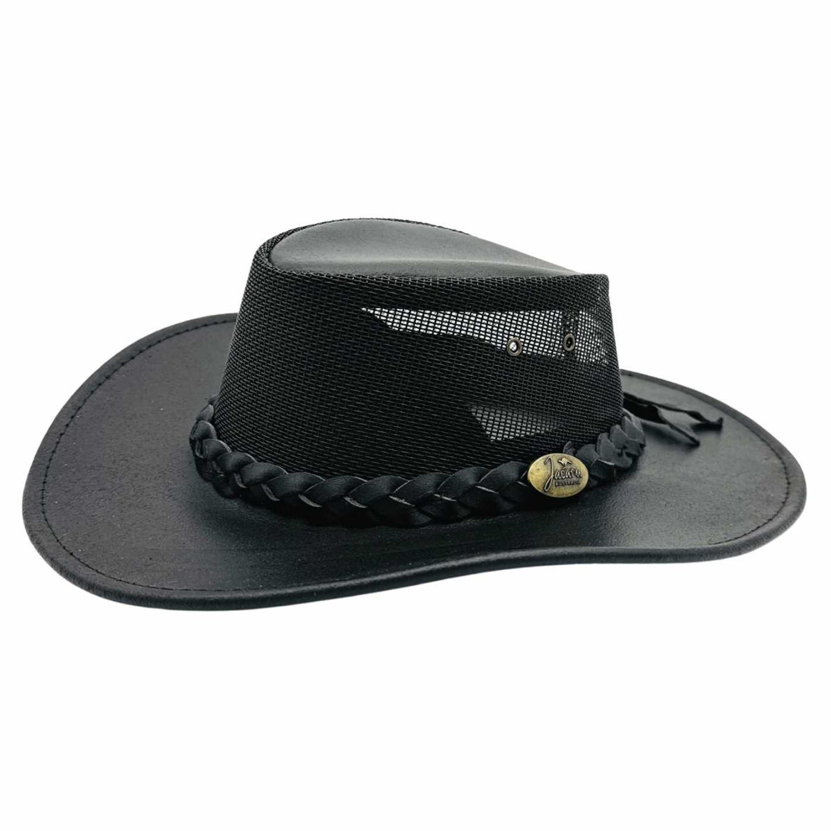 Jacaru 116 Dingo Koolaroo Leather Breeze Hat - Mesh Crown (Made in Australia)