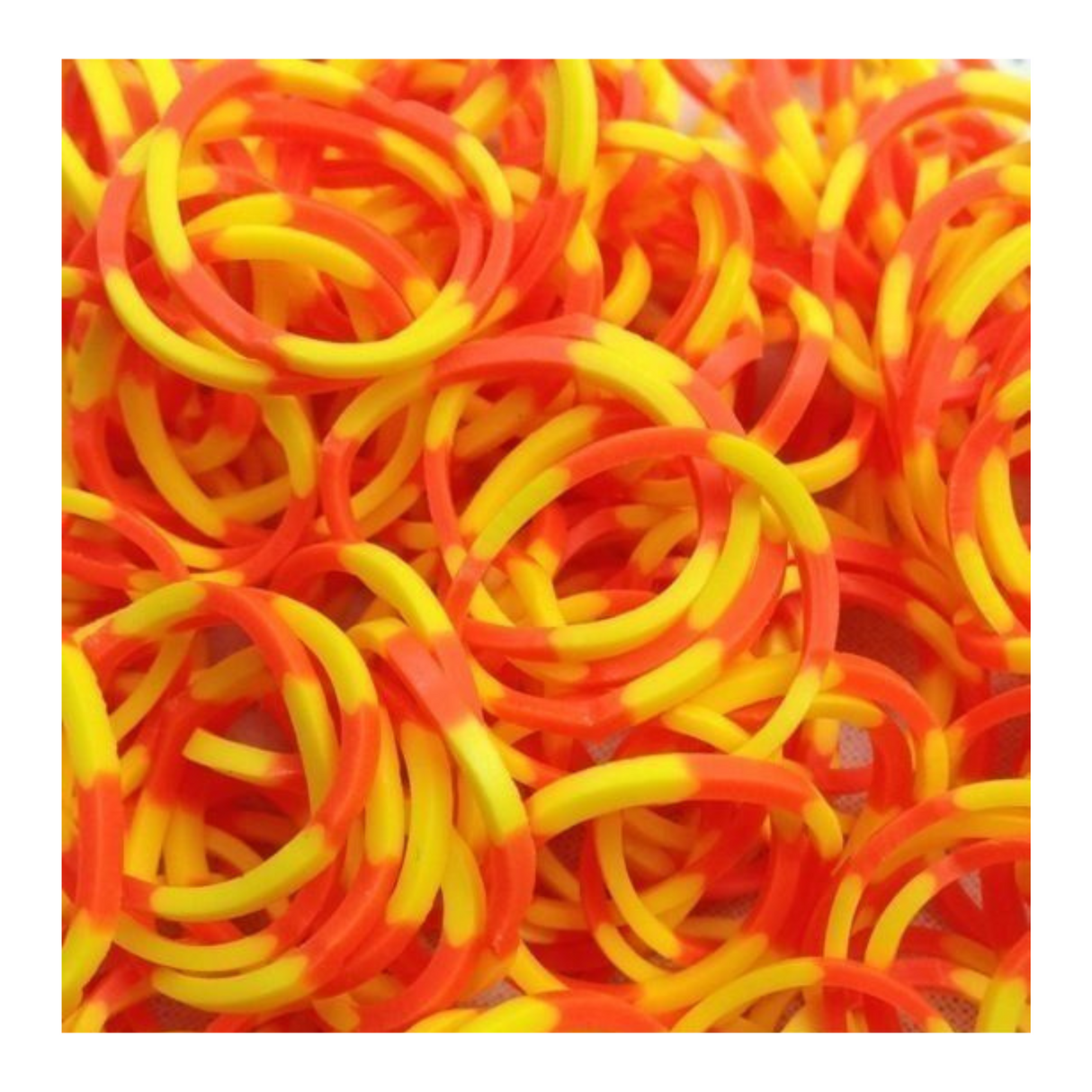 1200 pcs LOOM BANDS Rubber Refill Kit DIY Magical Bracelet 36S Clips,6 Hook - Plain Blue