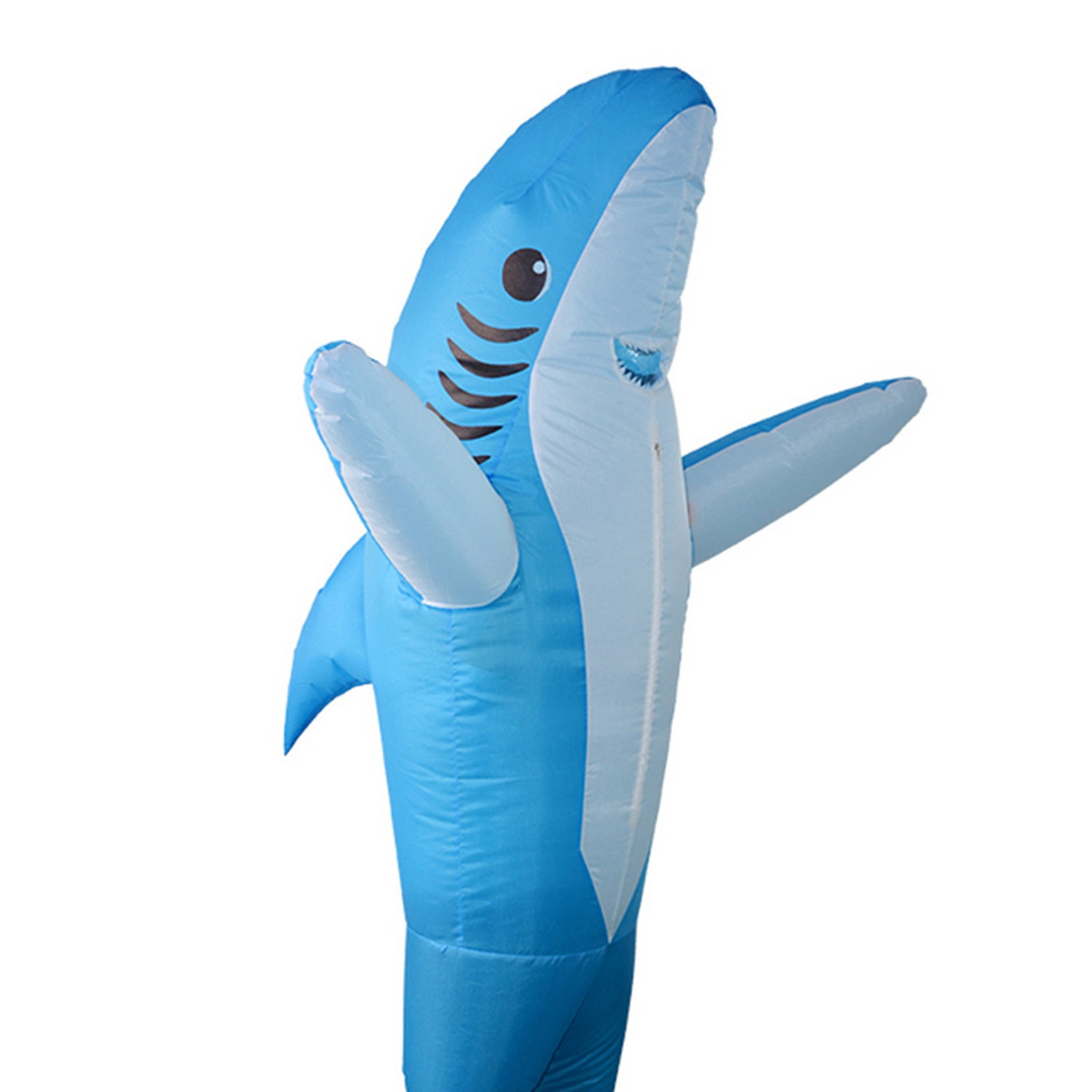 200cm Adult Inflatable Shark Party Costume Blow Up w/ Fan Halloween Outfit