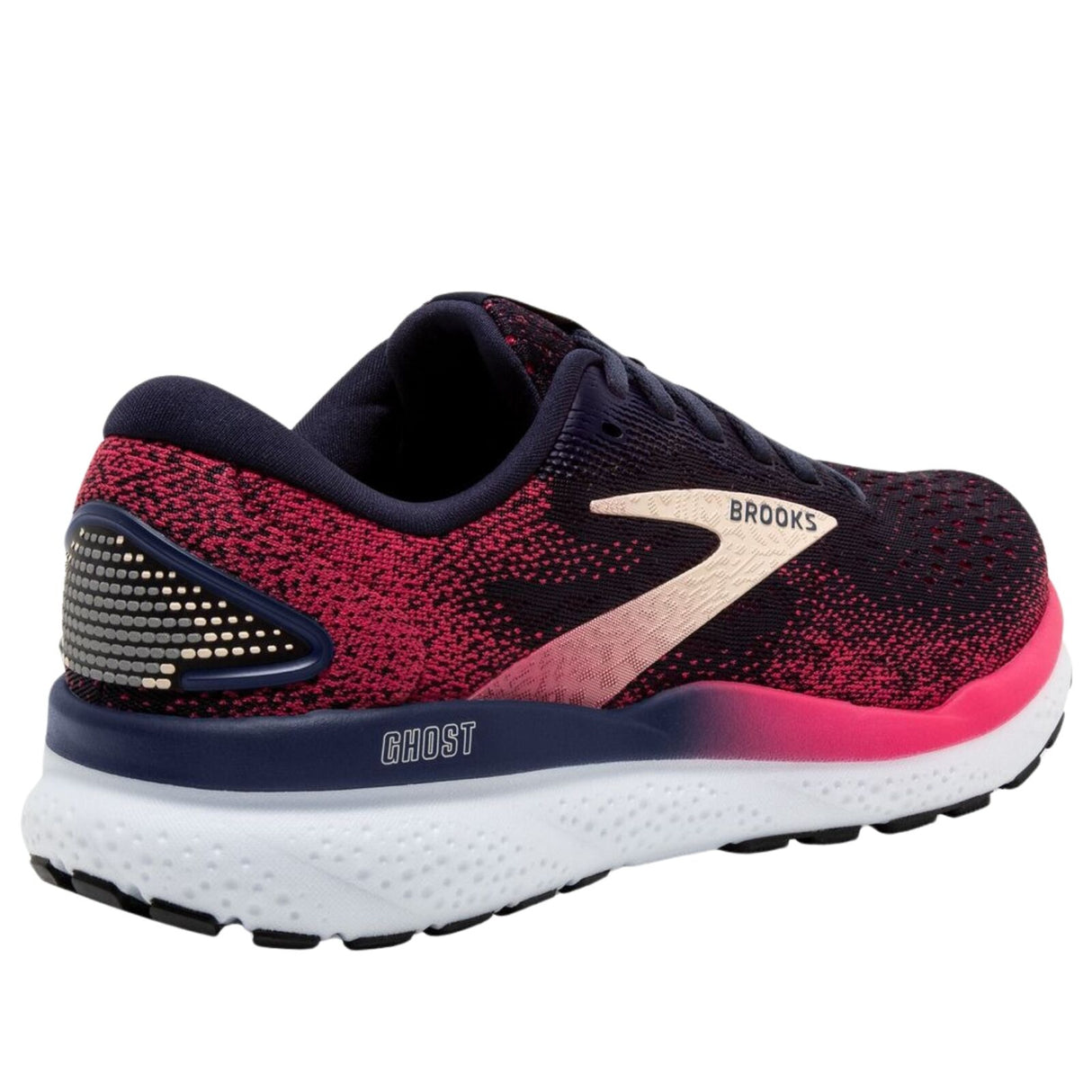 Womens Brooks Ghost 16 Running Shoes in Peacoat/Raspberry/Apricot – Size 7