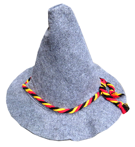 Adult Bavarian Beer Hat - Oktoberfest German/Wizard Costume (Halloween & Fancy Dress)