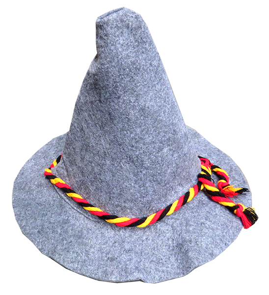 Adult Bavarian Beer Hat - Oktoberfest German/Wizard Costume (Halloween & Fancy Dress)