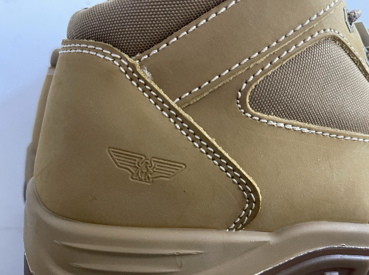 Rivers Olson Leather Steel Cap Toe Safety Work Boots - Wheat (Lace-Up Shoes)