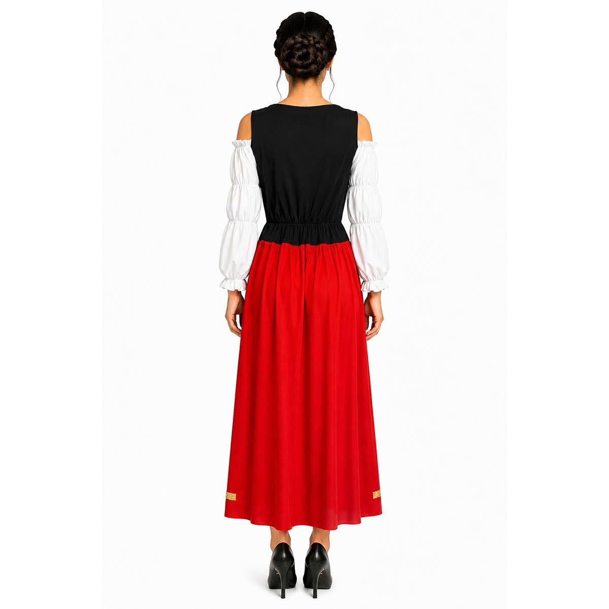 Womens Bavarian Oktoberfest Beer Lady Party Halloween Costume (Red)