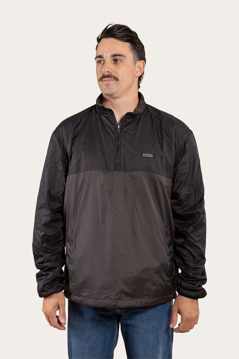 Ringers Western 2-in1 Pathfinder Mens Reversible Jacket Ripstop Fleece in Black
