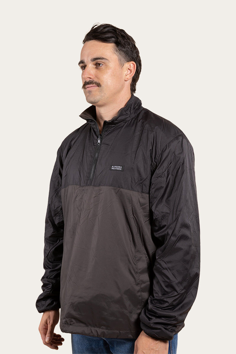 Ringers Western 2-in1 Pathfinder Mens Reversible Jacket Ripstop Fleece in Black