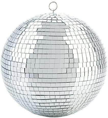 30cm Disco Mirror Ball - Shiny Silver Light for Dance Party/New Years Eve