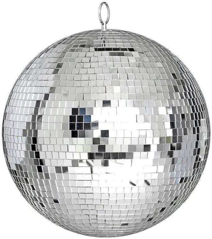 30cm Disco Mirror Ball - Shiny Silver Light for Dance Party/New Years Eve