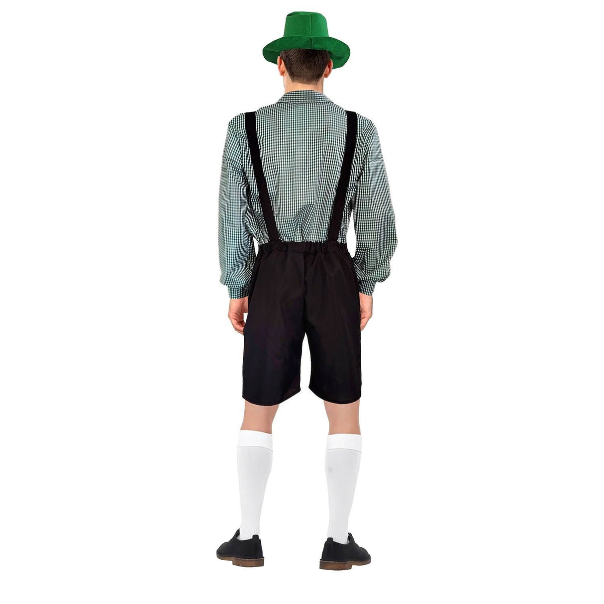 Adult Green Checkered Beer Man Oktoberfest Costume Halloween Cosplay Dress Up