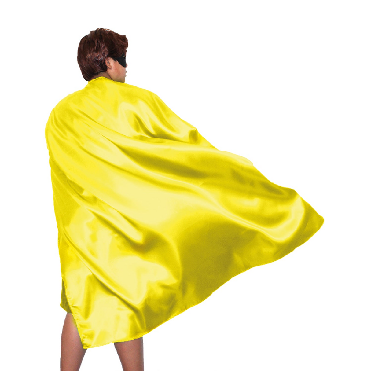 LONG CAPE Costume Cloak Halloween Fancy Dress Coat Jacket Superhero - Yellow