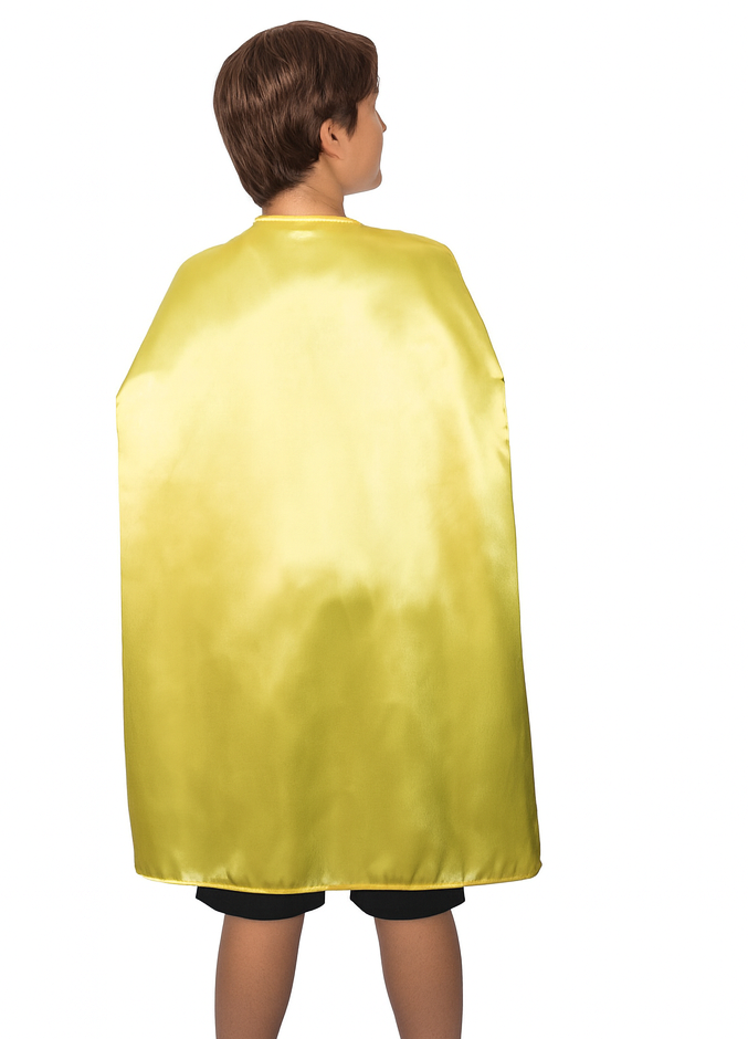Medium Yellow Cape - Vampire Cloak/Superhero Costume for Halloween/Fancy Dress Party