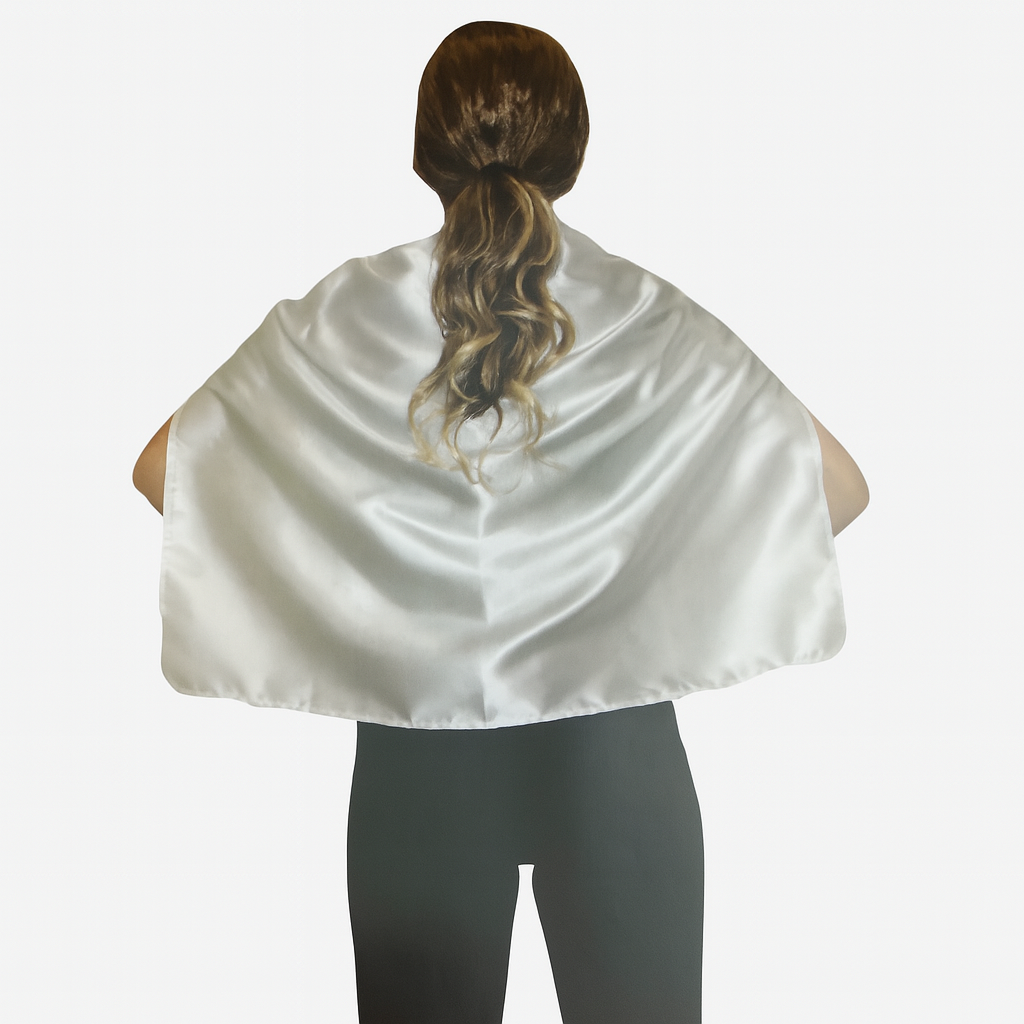 Short White Cape - Vampire Cloak/Kids Superhero Costume for Halloween/Fancy Dress Party
