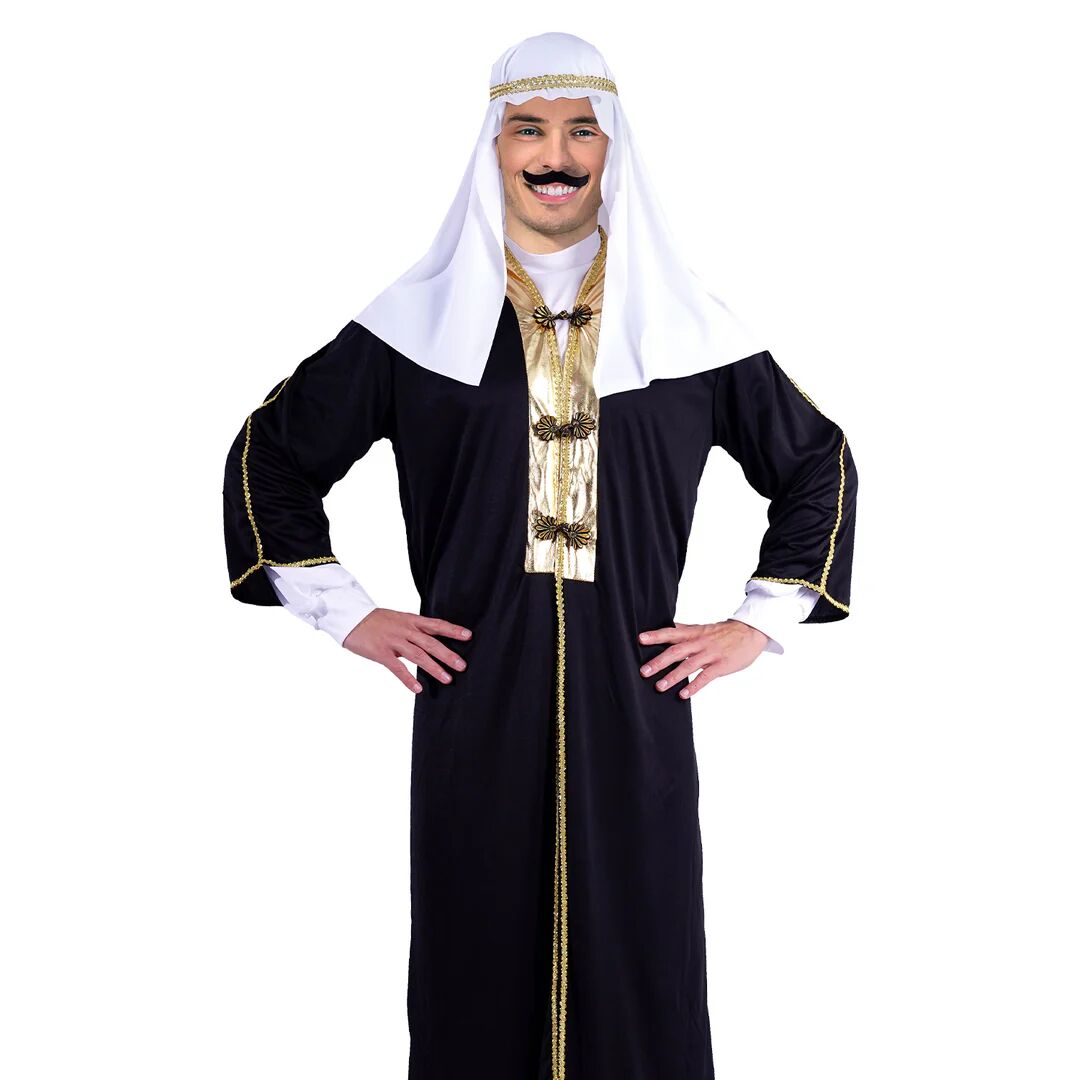 Mens Deluxe Arabian Costume Dubai Gangster Arab Sheik Fancy Dress Up Party