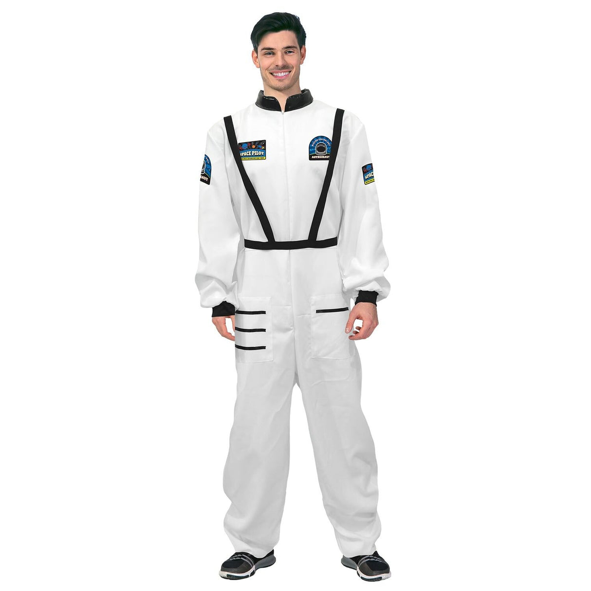 Adult Spaceman Costume Space Man Astronaut Jumpsuit Halloween Fancy Dress