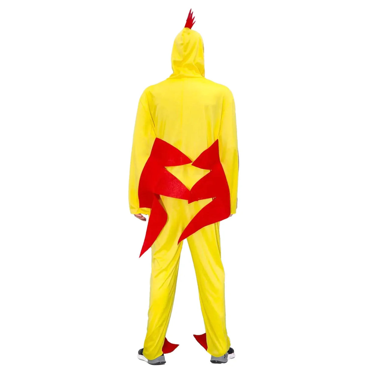 Adult Yellow Chicken Costume - Hooded Animal Jumpsuit (Halloween & Fancy Dress)