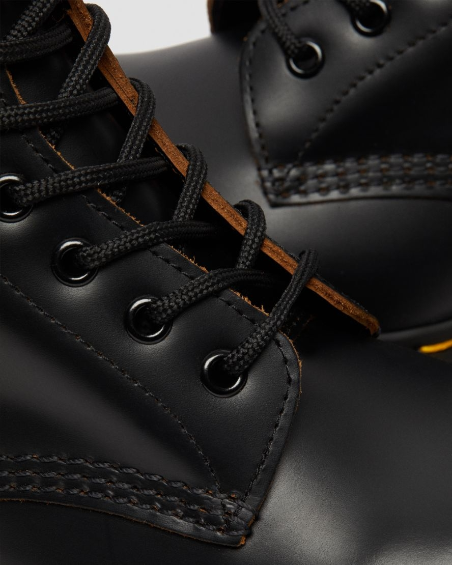 Dr. Martens Vintage 1460 8 Eye Leather Boots Black Quilon Shoes - Made in England