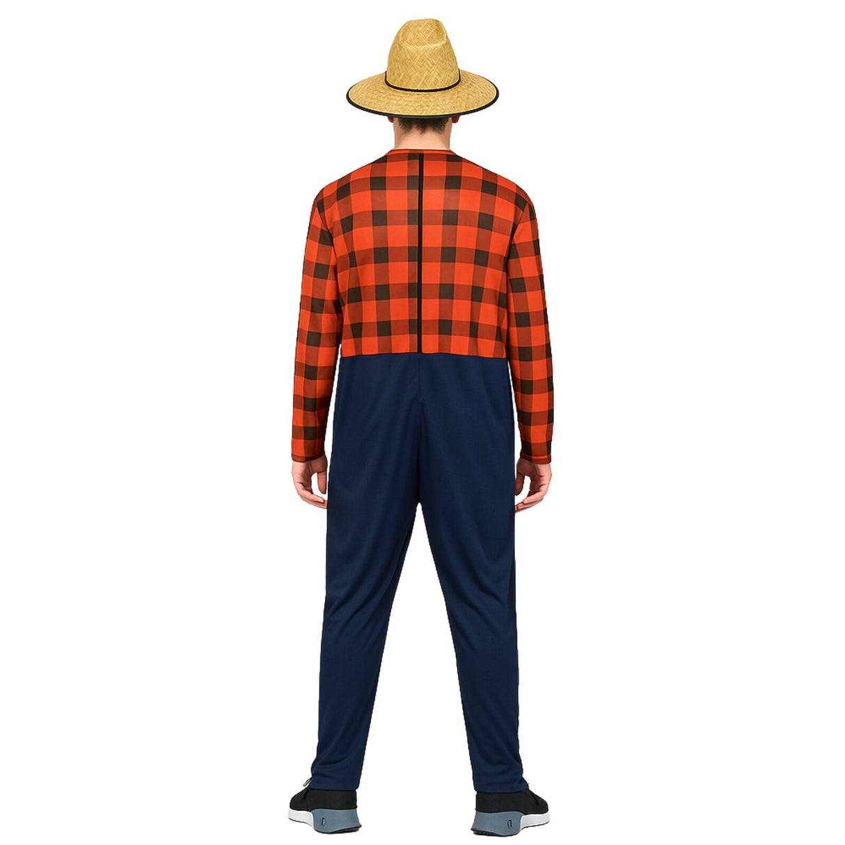 Adult Farmer Bib Costume Men Women Work Overalls Halloween Fancy Dress Up