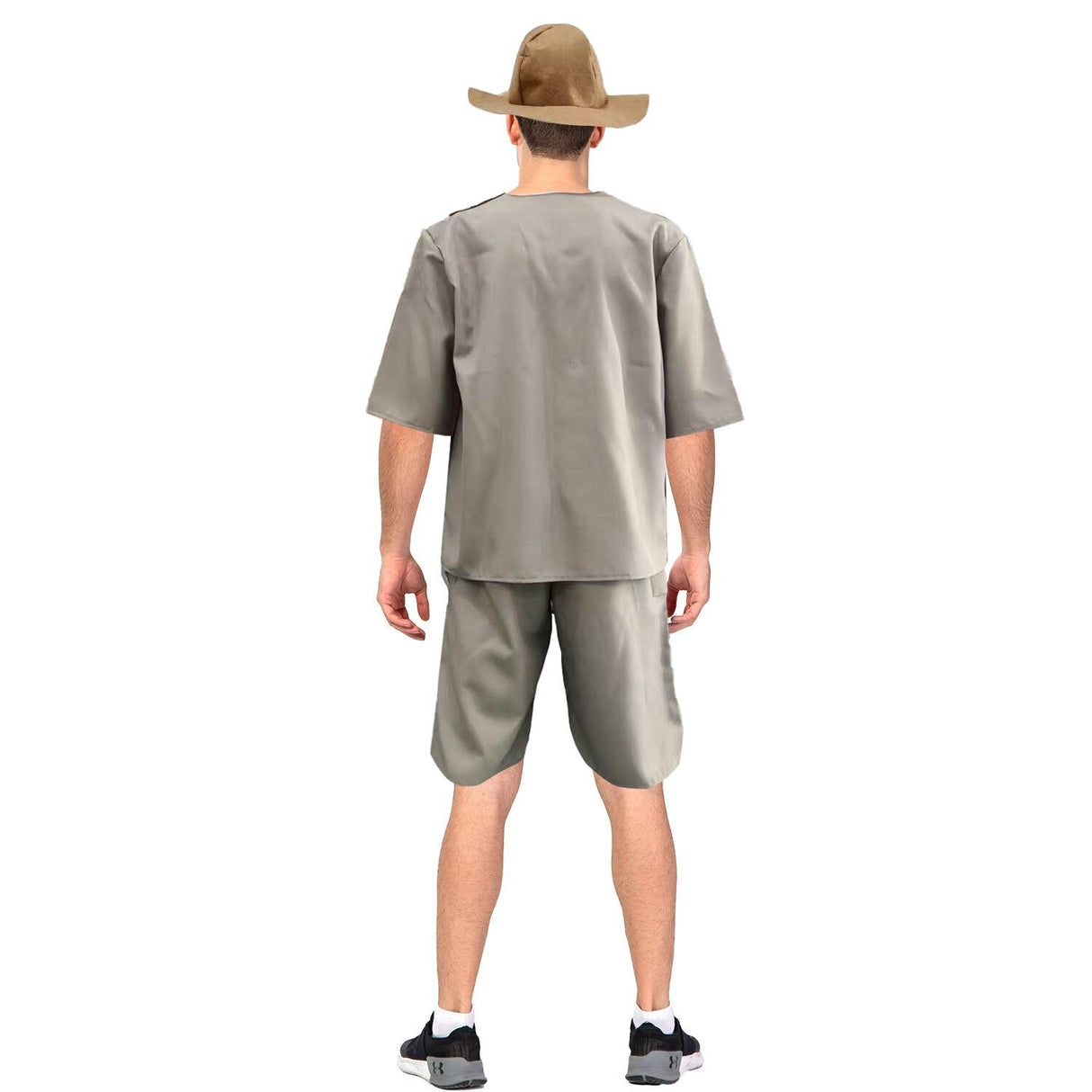 Mens Wildlife Crocodile Explorer Suit Safari Jungle Hunter Halloween Costume