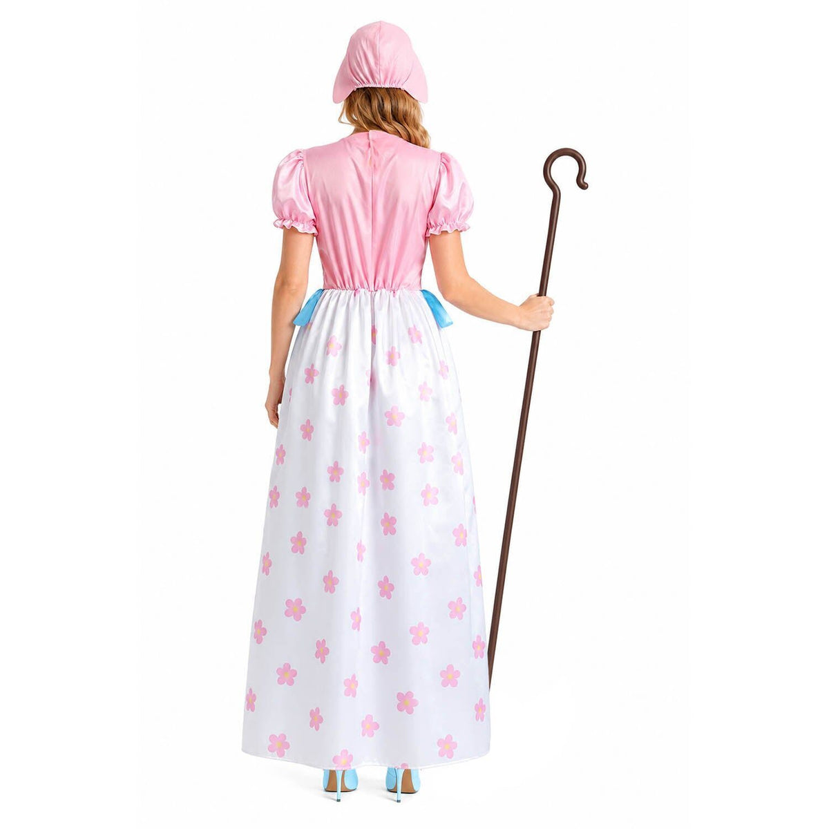 Womens Little Bo Peep Storybook Shepherdess Dress Costume Halloween