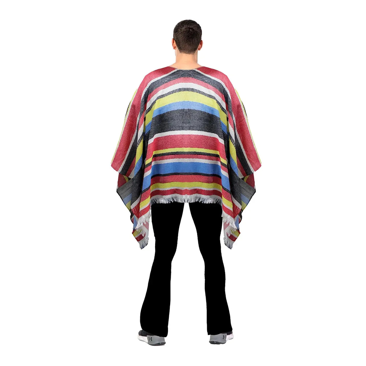 Mens Lightweight Mexican Poncho Costume - Wild West/Cowboy Bandit (Halloween & Fancy Dress)