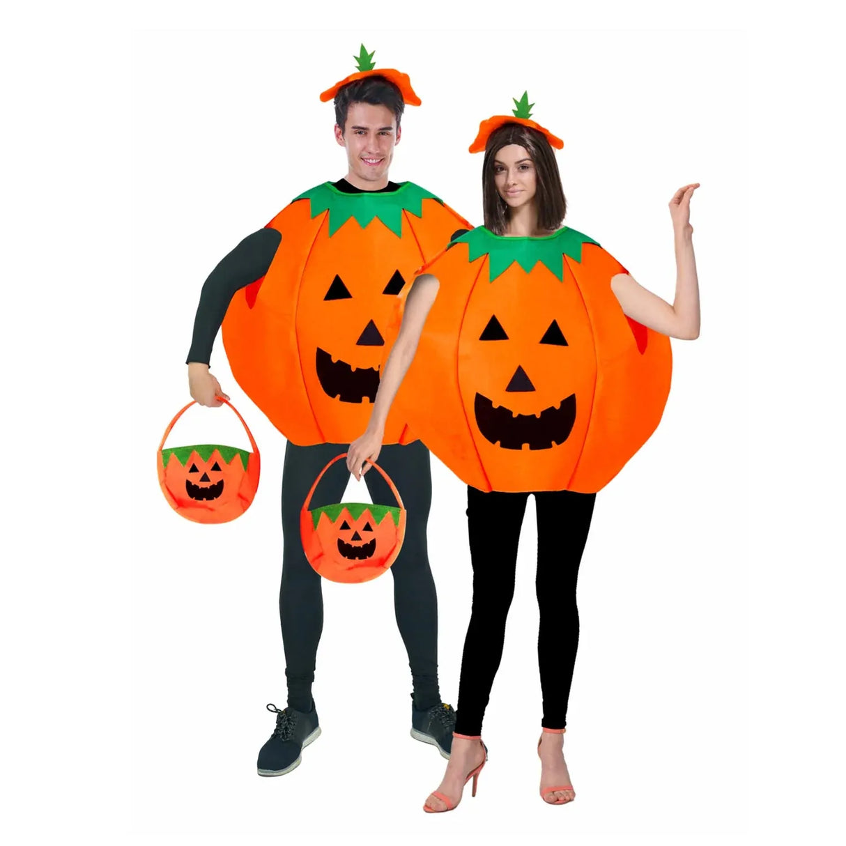 ADULT PUMPKIN COSTUME Halloween Jack O Lantern Party Orange Vegetable