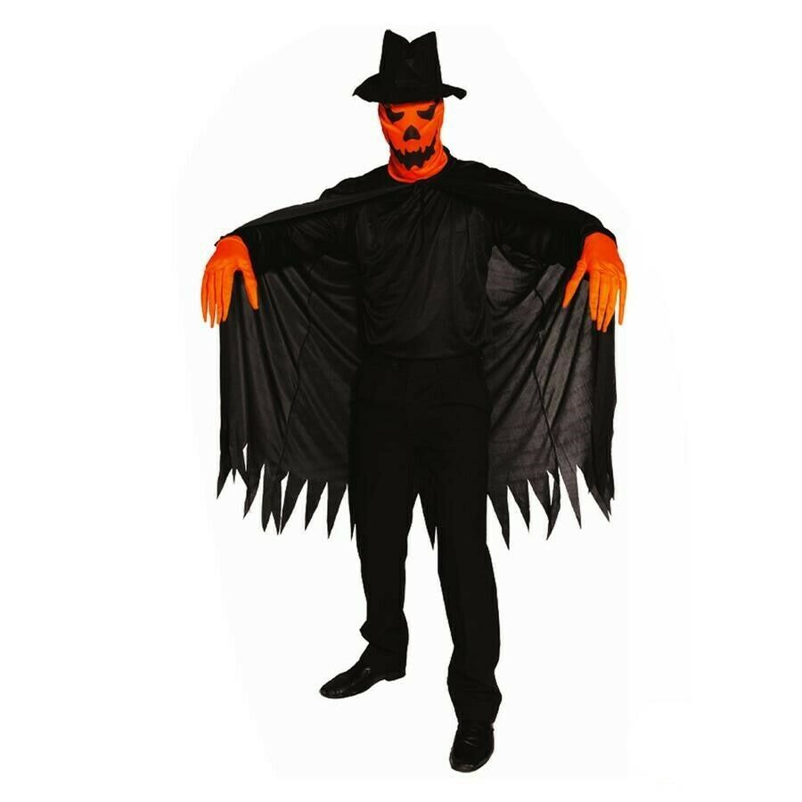 Adult Pumpkin Slayer Costume - Black Cape (Halloween & Fancy Dress)