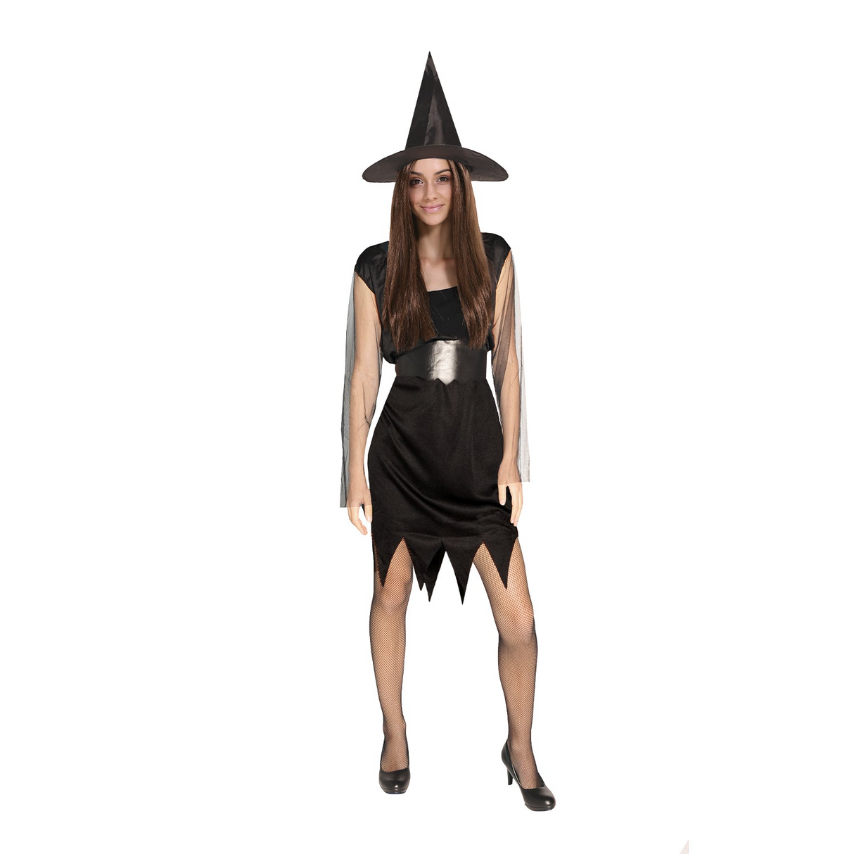 Adult Womens Black Wicked Witch Costume - (Halloween & Fancy Dress)