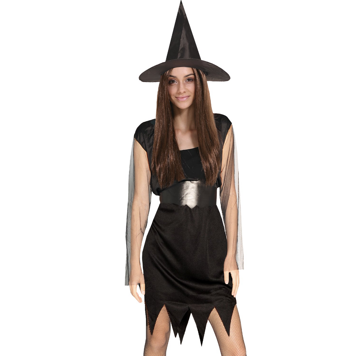 Adult Womens Black Wicked Witch Costume - (Halloween & Fancy Dress)