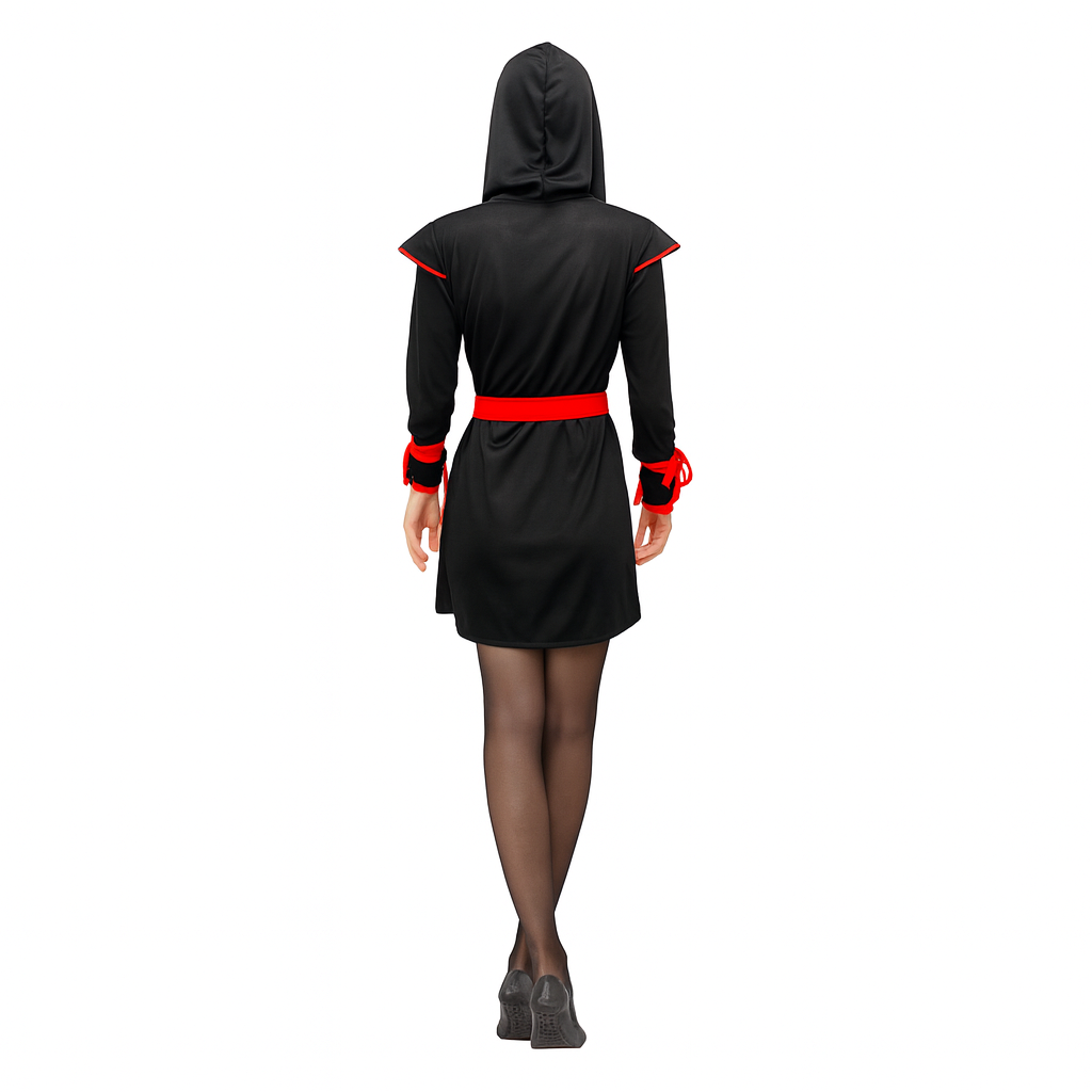 Ladies Deadly Ninja Samurai Master Costume Adults Halloween Party Fancy Dress
