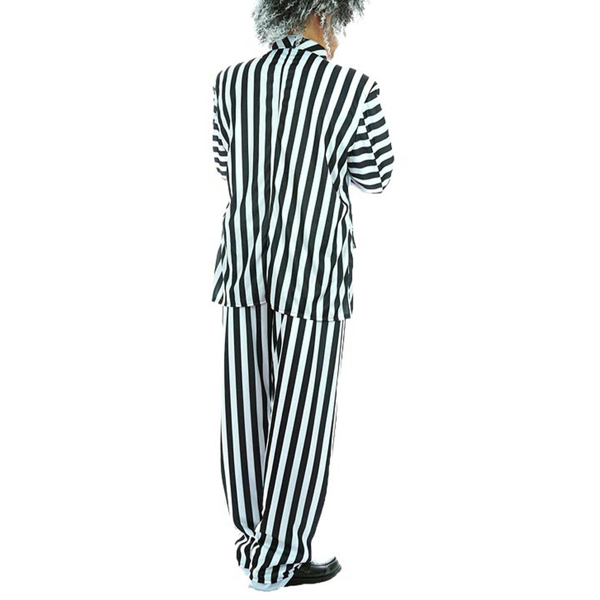 Mens Adult Beetlejuice Exorcist Stripe Suit Party Costume Halloween Tim Burton