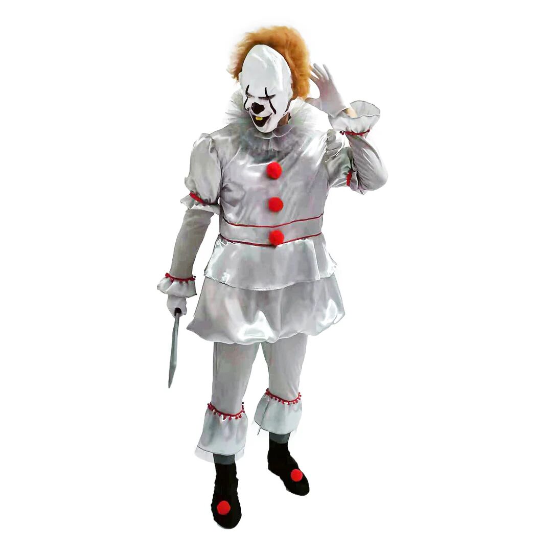 Adult Evil Clown Costume - Scary Killer (Halloween & Fancy Dress)