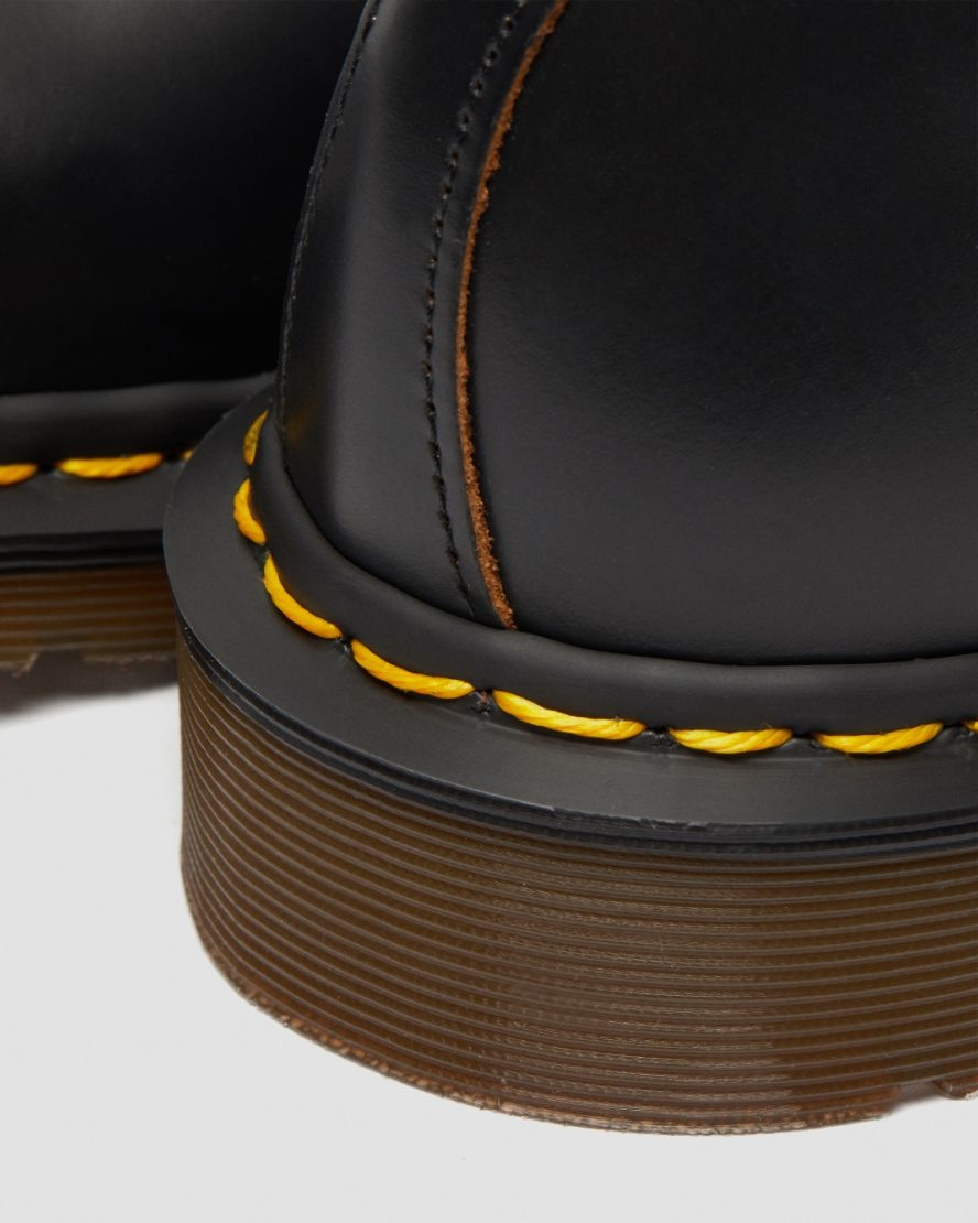 Dr. Martens Vintage 1461 3 Eye Leather Shoes Black Quilon - Made in England