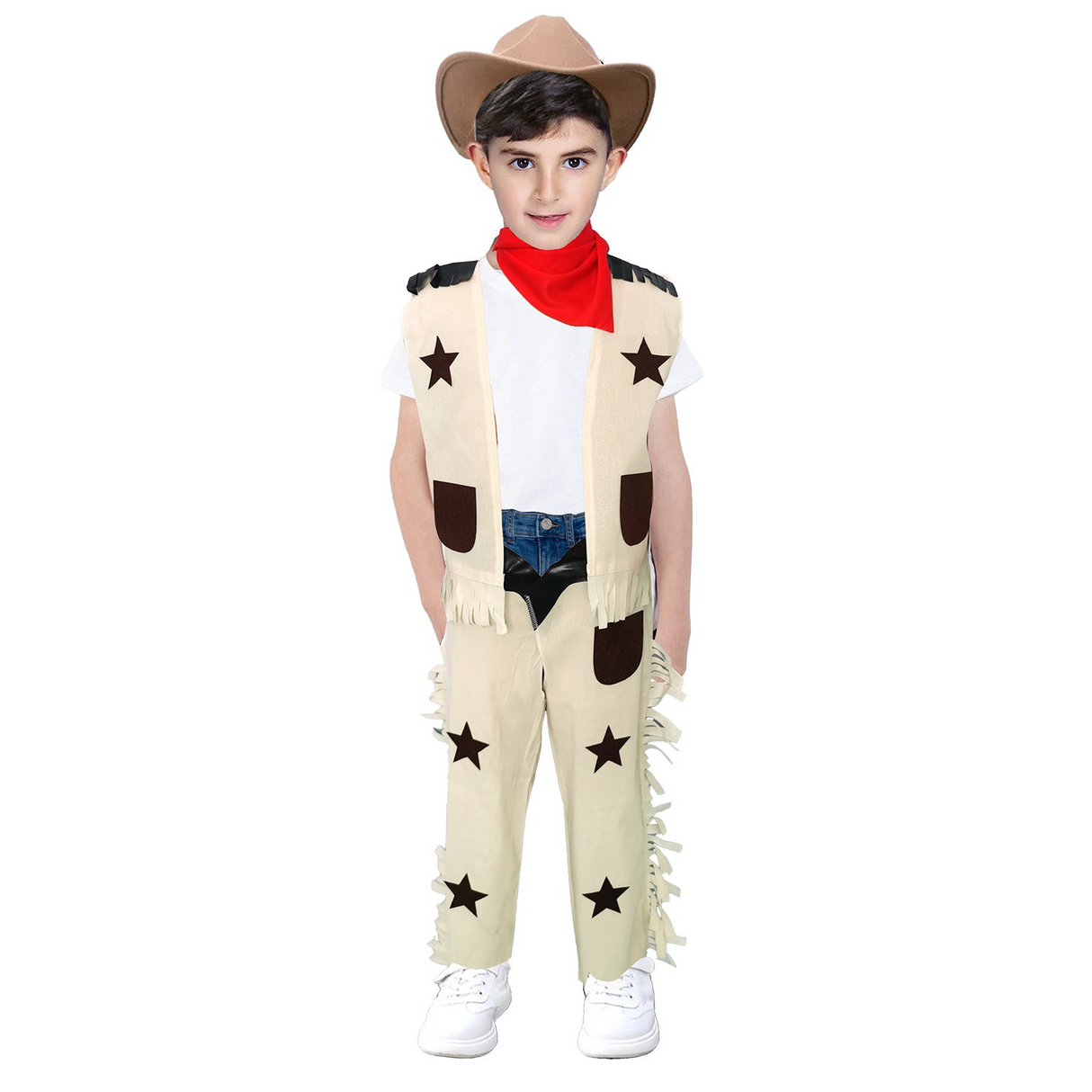 Boys Texan Cowboy Costume Child Wild Western Kids Book Week Halloween Outfit