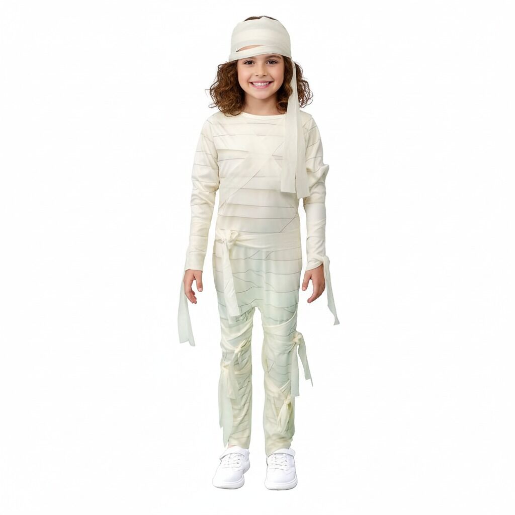 Kids Egyptian Mummy Halloween Costume For Girls Boys Book Week Child Fancy Dress