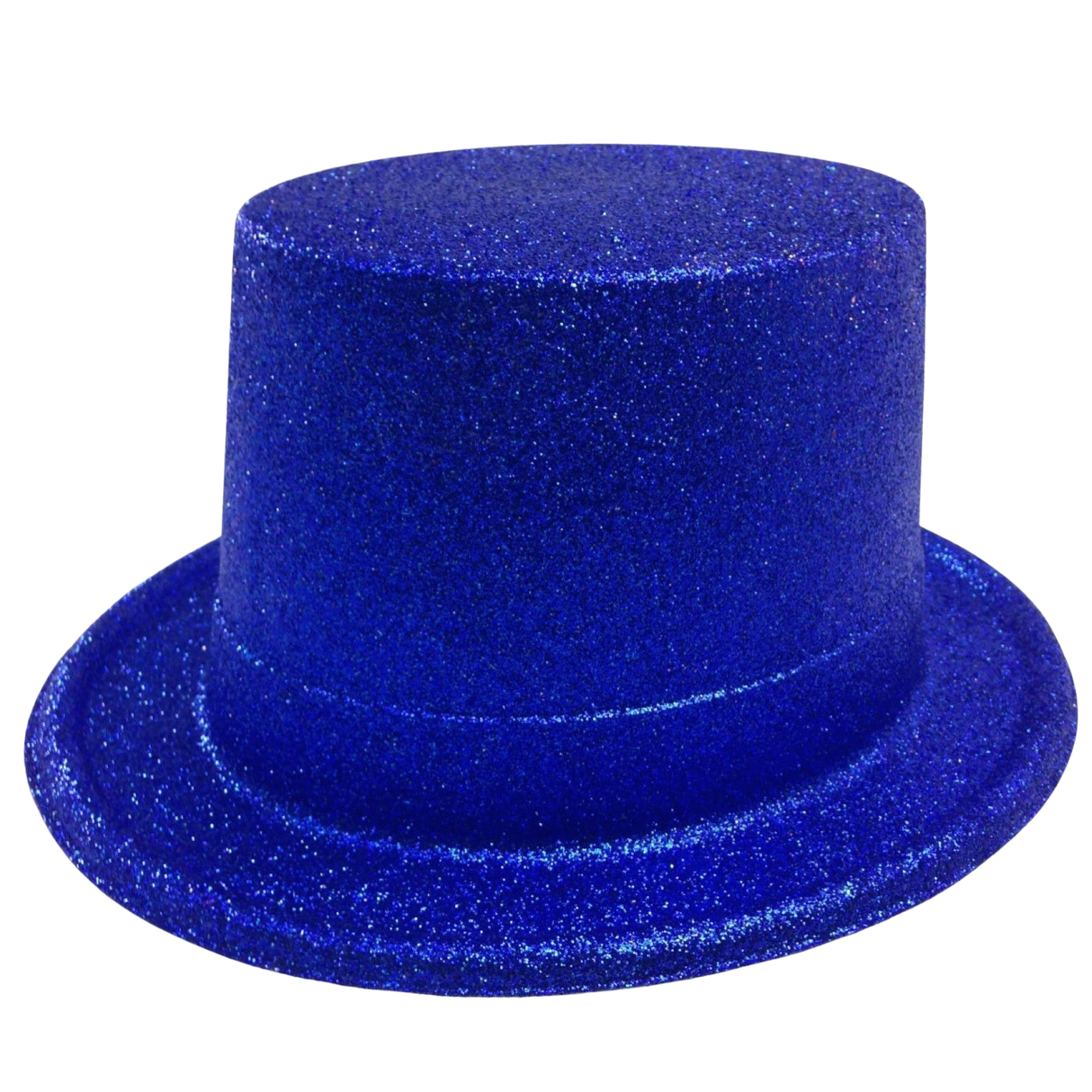 12x Blue Glitter Top Hats Bulk Pack - Sparkly Dance Costume/Fancy Dress Party