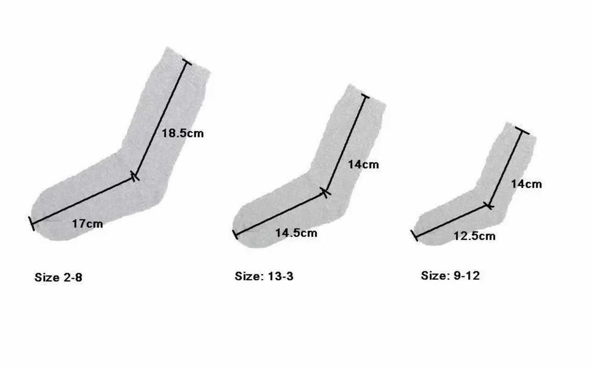 12x Pairs SCHOOL SOCKS Plain Cotton Rich Girls Boys School Uniform BULK - Black 9-12