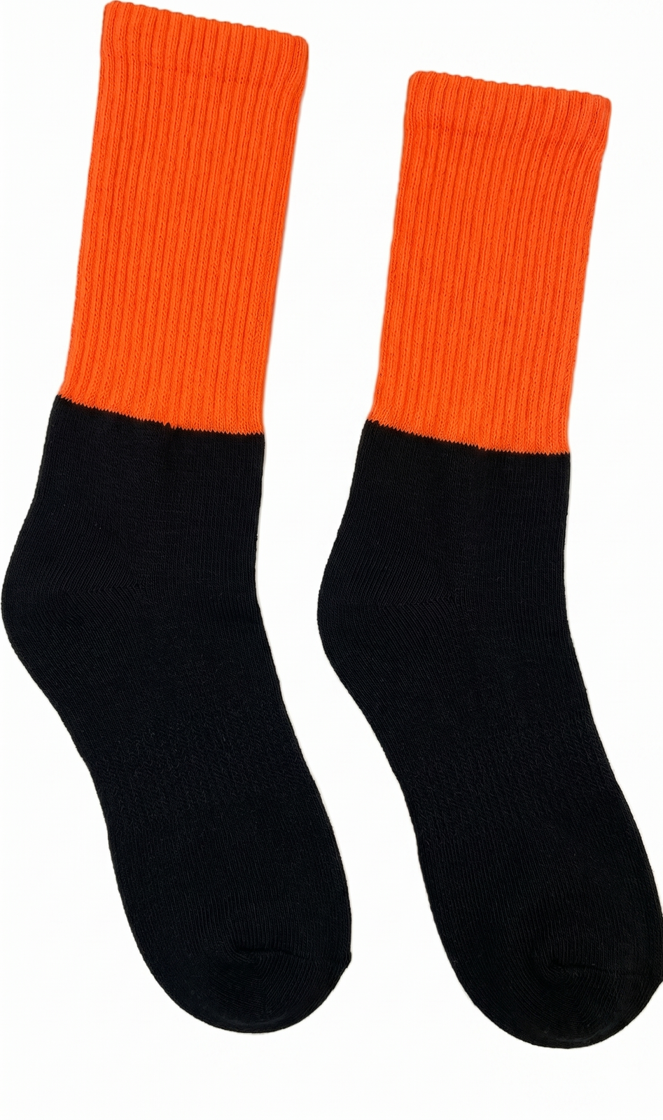 12x Pairs Yellow & Orange HI VIS SOCKS Bulk Pack - High Visibility Fluro Safety Workwear