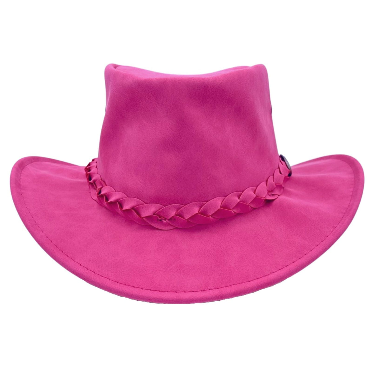 Jacaru 1301A Kids Vegan Leather Hat - Chin Strap & UPF 50+ (Child 52cm Made in Australia)