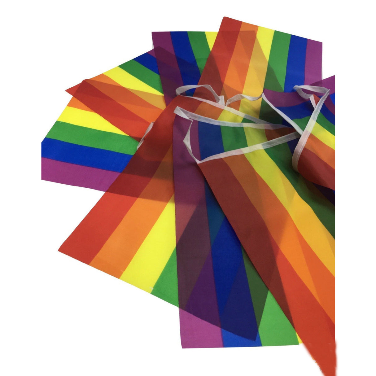 10x 3.6m Rainbow Bunting Flag Bulk - Pride Banner/Market Stalls