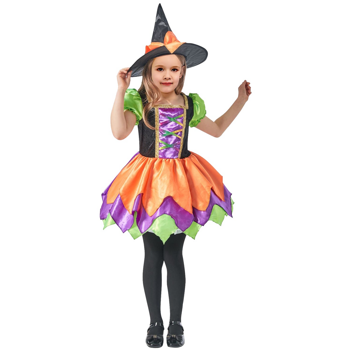 Girls Childrens Deluxe Witch Princess Costume Halloween Kids Book Week