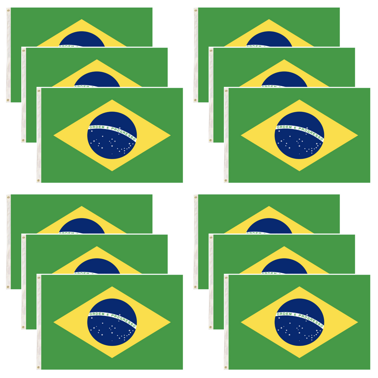 12x Brazil Country Flag Heavy Duty Brasil World Cup Brazilian - 150cm x 90cm