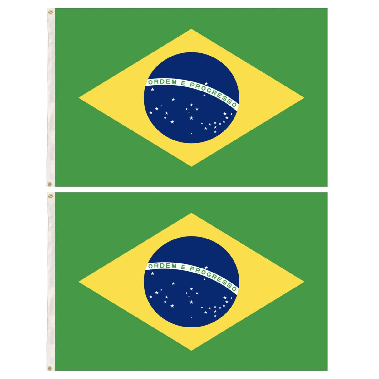 2x Brazil Country Flags Heavy Duty Brasil World Cup Brazilian - 150cm x 90cm
